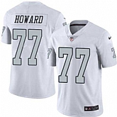 Nike Men & Women & Youth Raiders 77 Austin Howard White Color Rush Limited Jersey,baseball caps,new era cap wholesale,wholesale hats
